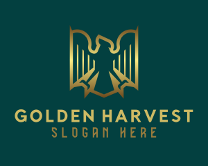 Golden Eagle Wings  logo design