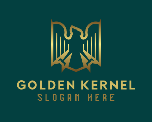 Golden Eagle Wings  logo design