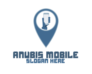 Smartphone Location Pin logo design