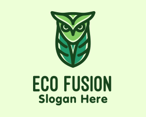Green Owl Minimalist logo design