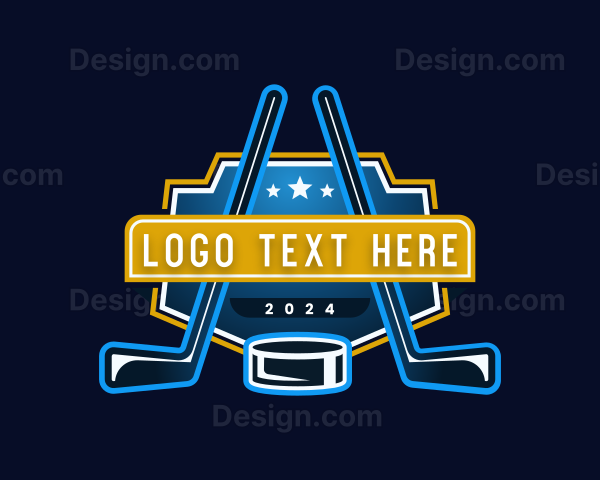 Hockey Sports Athlete Logo