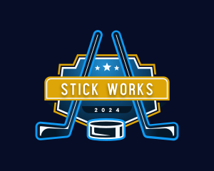 Hockey Sports Athlete logo design