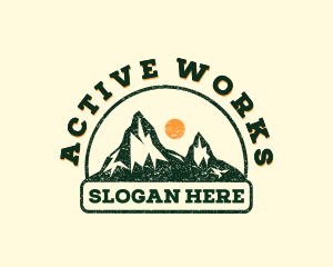 Outdoor Mountain Trekking logo design