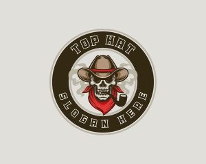 Cowboy Skull Smoker logo design