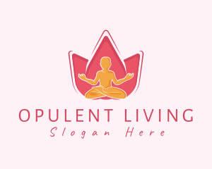 Lotus Flower Meditation logo design