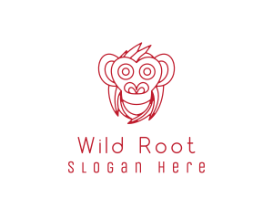 Wild Monkey Primate logo design