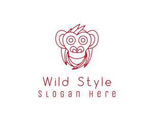 Wild Monkey Primate logo design