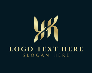 Elegant Luxury Calligraphy Letter K logo