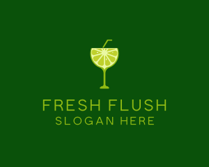 Cocktail Lime Slice logo design