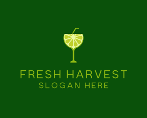 Cocktail Lime Slice logo design