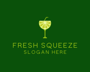 Cocktail Lime Slice logo design