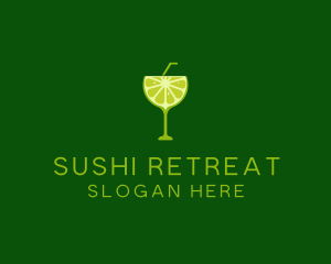 Cocktail Lime Slice logo design