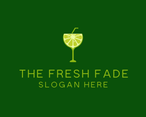 Cocktail Lime Slice logo design