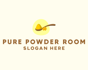 Turmeric Powder Spoon logo design