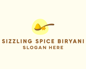 Turmeric Powder Spoon logo design