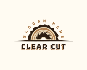 Sawmill Wood Cutter logo design