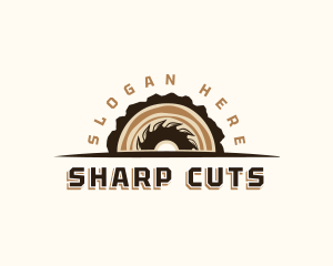 Sawmill Wood Cutter logo design