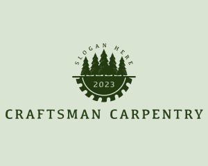 Carpenter Saw Lumberjack logo design