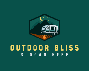 Outdoor Camping Trailer logo design