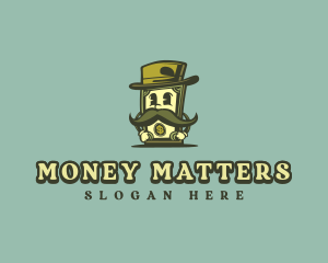 Money Dollar Mustache  logo design