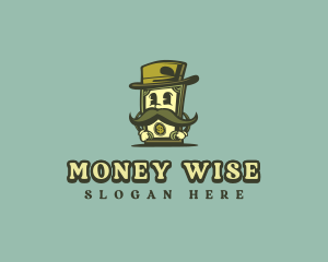 Money Dollar Mustache  logo design