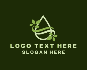 Organic Leaf Droplet logo