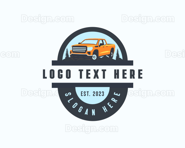 Pickup Truck Distribution Logo