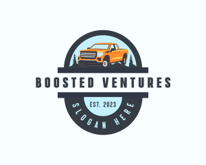 Pickup Truck Car logo design