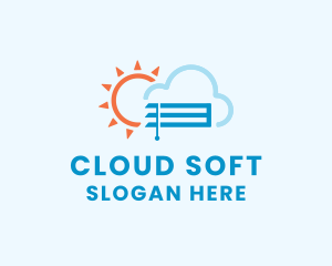 Sun Cloud Blinds logo design