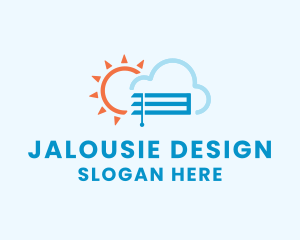 Sun Cloud Blinds logo design