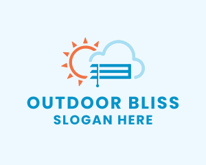 Sun Cloud Blinds logo design