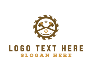 House - Woodworking Carpentry Construction logo design