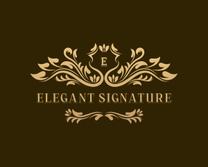 Elegant Floral Wedding logo design