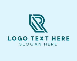 Geometric Industrial Business Letter R  logo