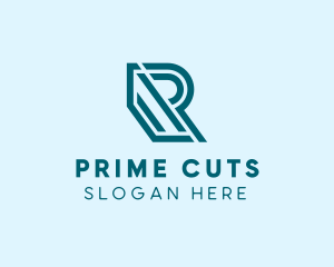 Geometric Industrial Business Letter R  logo design