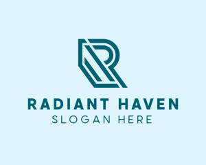 Geometric Industrial Business Letter R  logo