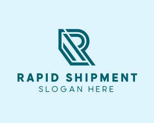 Geometric Industrial Business Letter R  logo design