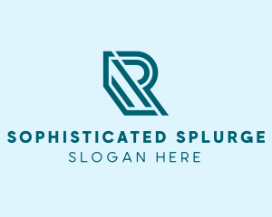 Geometric Industrial Business Letter R  logo design