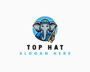 Elephant Electrician Repair logo design