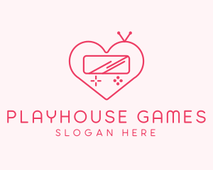 Heart Gaming Console logo design