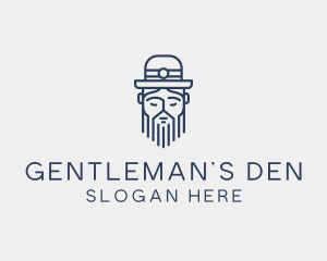 Gentleman Hat Man  logo design