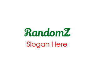 Green Cursive Wordmark Logo