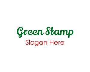 Green Cursive Wordmark logo design