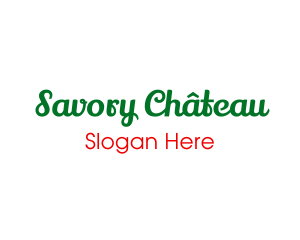 Green Cursive Wordmark logo design