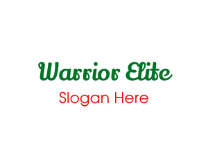 Green Cursive Wordmark logo