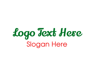 Font - Green Cursive Wordmark logo design