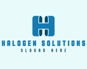 Modern Digital Letter H logo design