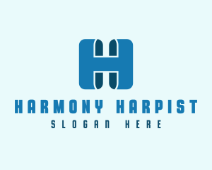 Modern Digital Letter H logo design