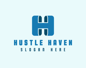 Modern Digital Letter H logo design