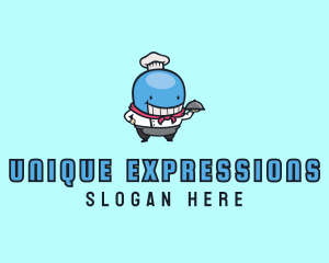 Whale Chef Dining logo design